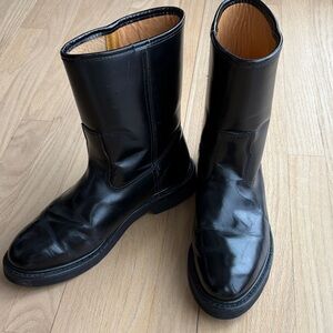 Vintage Black Leather DieHard  Men's Boots Size 9